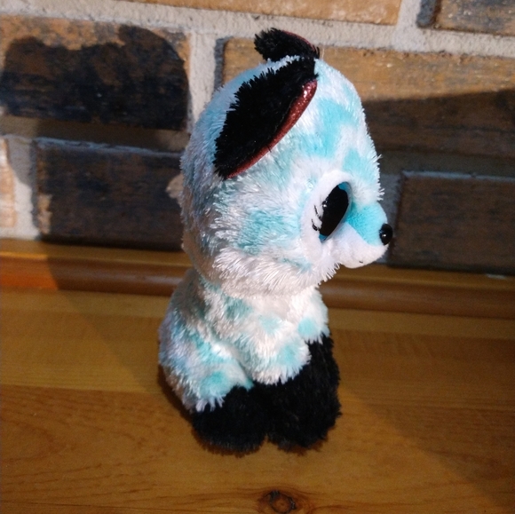 Ty Beanie Boos ATLAS the Aqua Chevron Fox Stuffed Animal - Picture 3 of 16